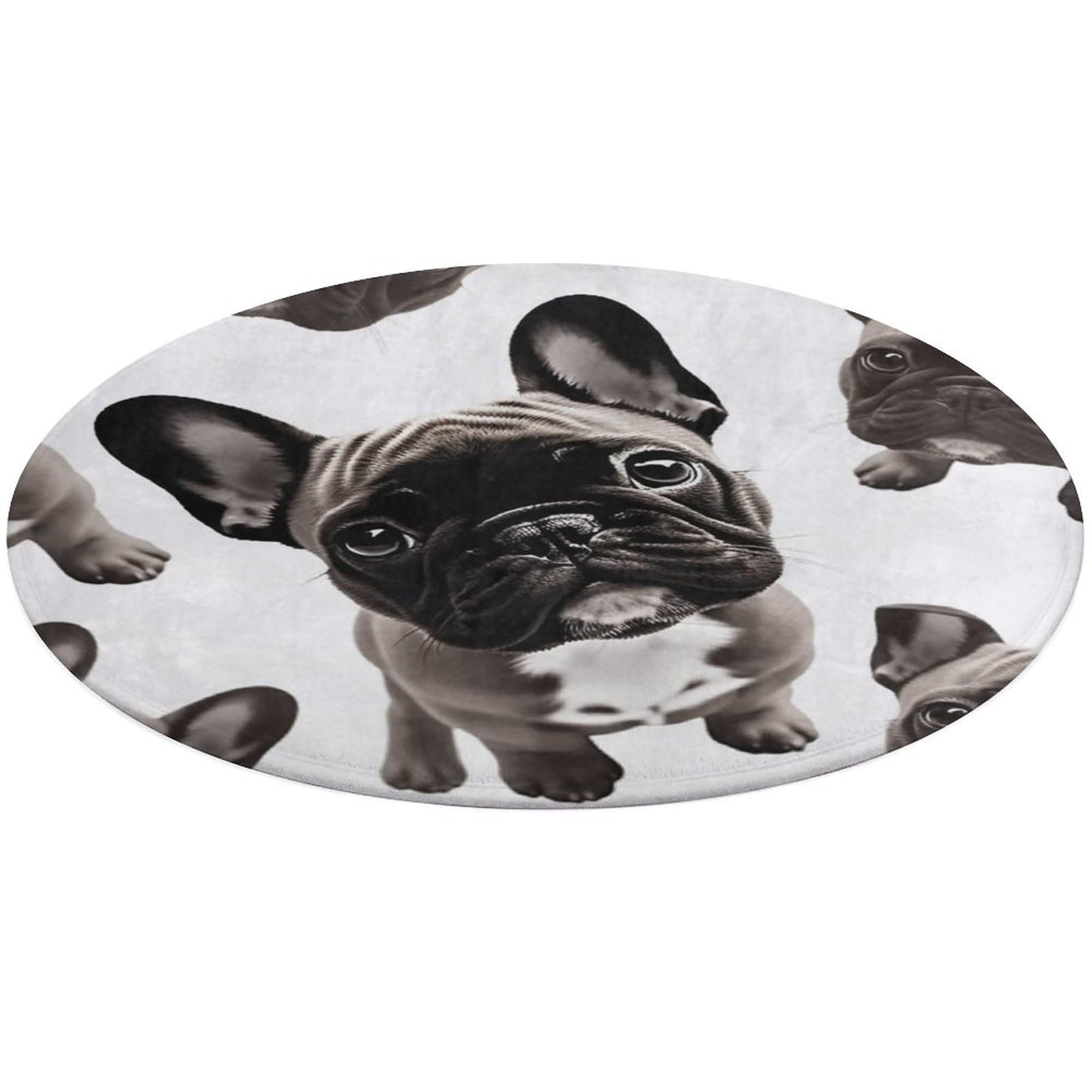 Tapis de cuisine imprimé bouledogue lavable pour éliminer les taches du quotidien
