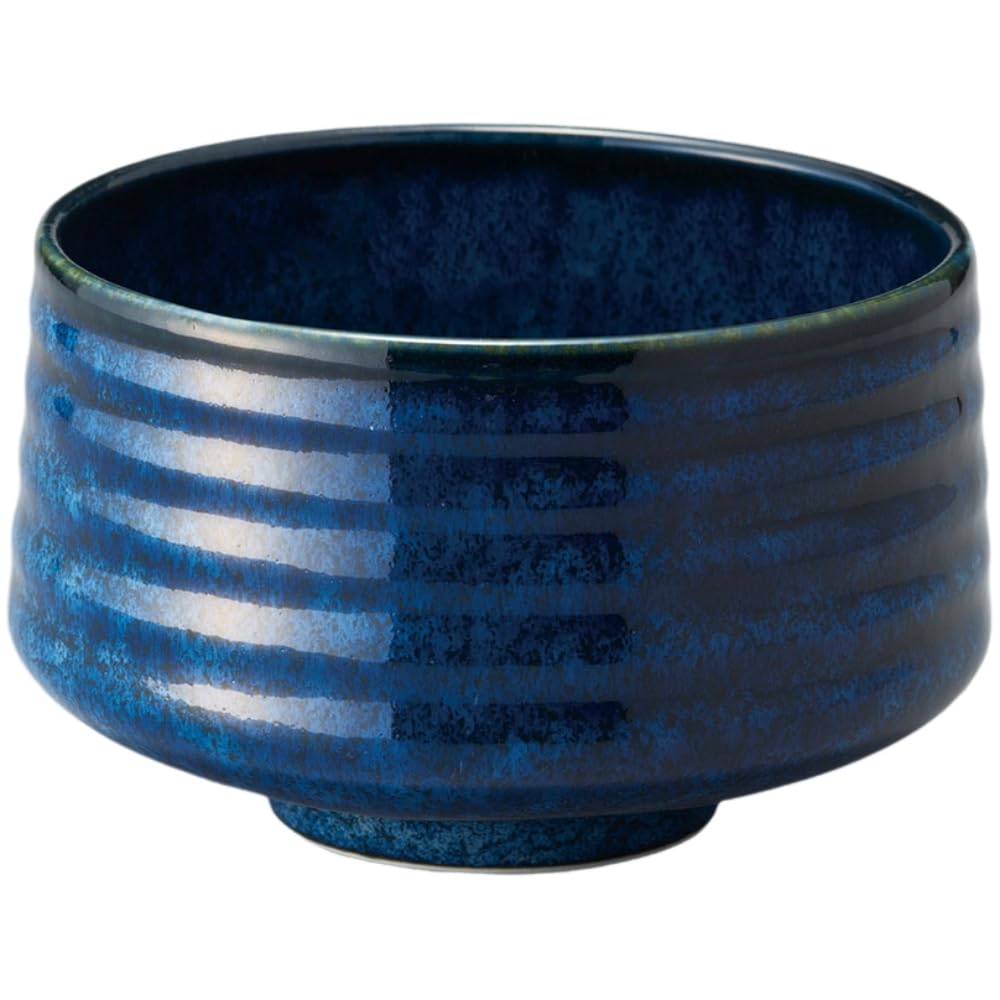 Ale-net Matcha Bowl, 4.7 x 4.7 inches (12 x 12 cm), Ruri Crystal Matcha Bowl, Pottery, Mino Ware, Made in Japan