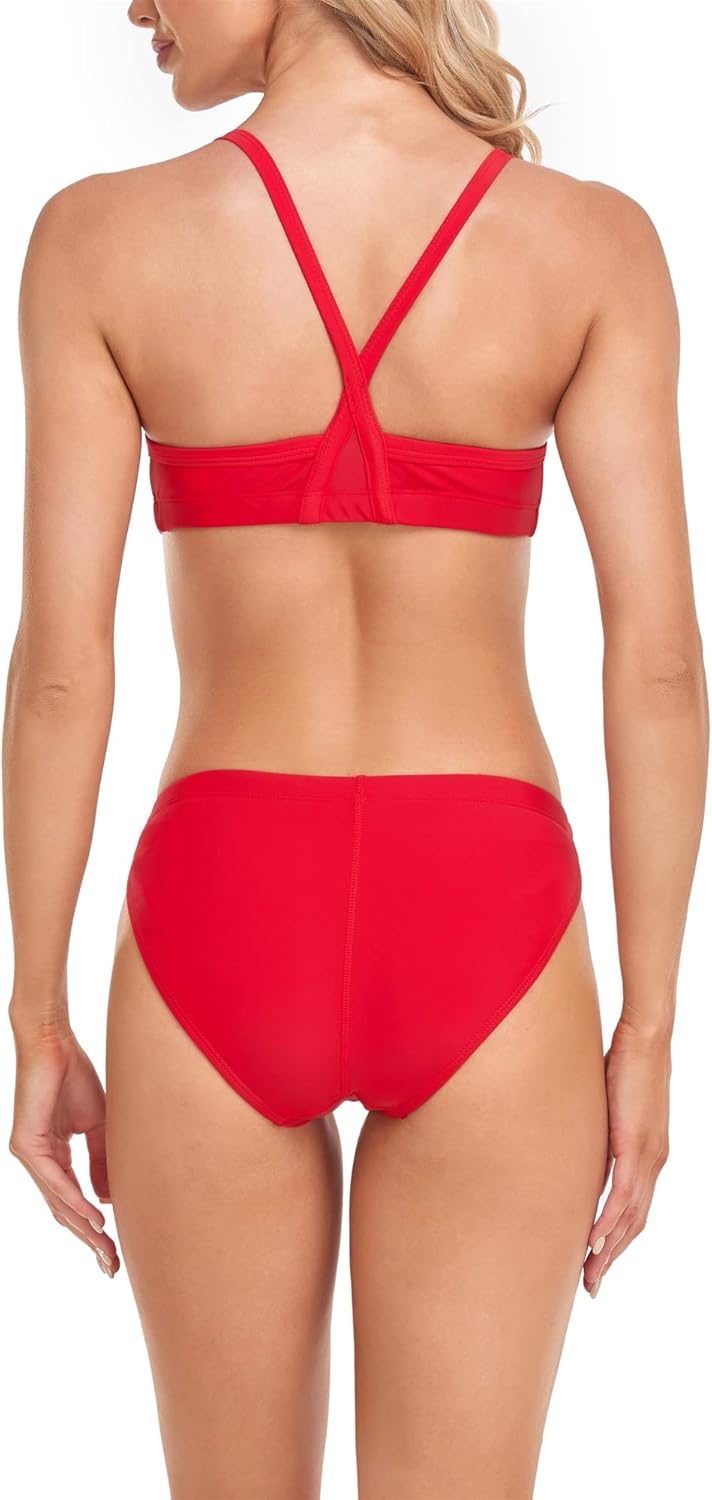 Adoretex Girl's/Women's Guard Thin Strap Sport Bra Two Piece Swimsuit