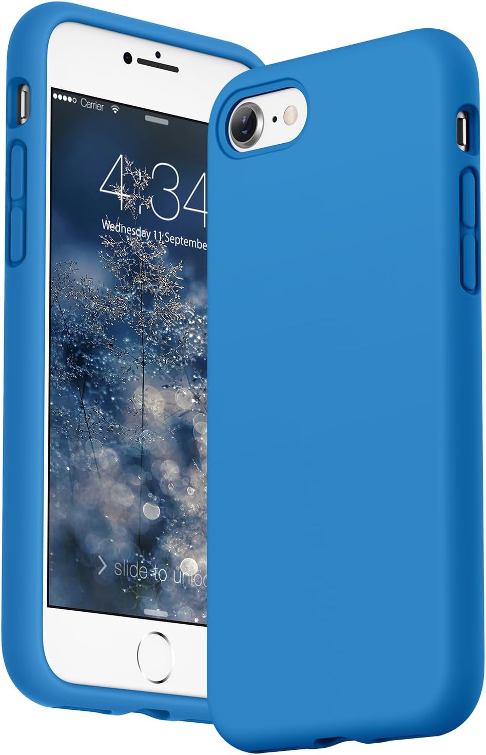 SURPHY Designed for iPhone SE Case, iPhone 8 Case, iPhone 7 Case, Liquid Silicone Phone Case for iPhone se 3rd 2nd SE 2022 SE 2020, Blue