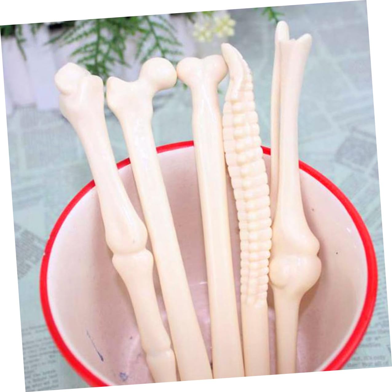 Housoutil 6 Set Penne Punta Fine Design per Halloween Materiale Durevole e Resistenti al Gadget Divertente per Studenti e Feste