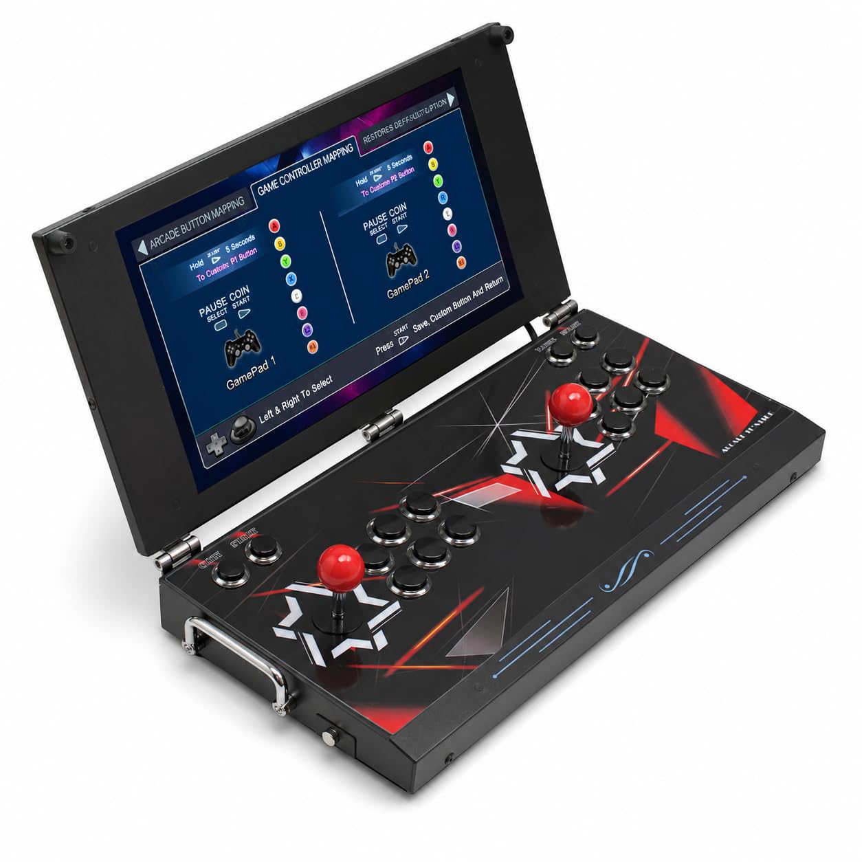 Tragbare Arcade-Spielekonsole, 44,9 cm (17,5 Zoll) HD Retro Gaming Maschine | Enthält 26800 Spiele, Dual-Joysticks und Suchfilter für Heim-Multiplayer-Spiele