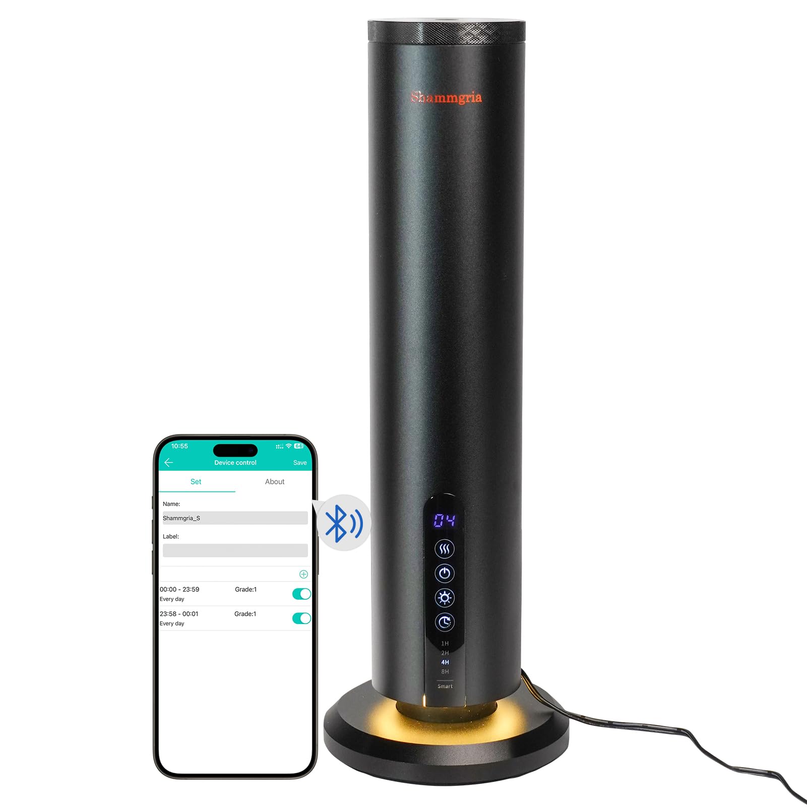 Difusor de aire Bluetooth sin agua, difusor de aromaterapia de aceites esenciales con temporizador, cobertura de 1200 pies cuadrados, apto para el hogar, oficina, dormitorio y spa