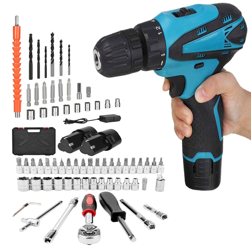 MLD Electric 12V Li-ion Cordless Drill Screw driving & Drilling With 70pcs Extra Accessories Tool Kit & Screwdriver Socket Wrench Set JR-618 (12v/1350 Rpm/ 70pcs Accessories/Multicolor) (B0D1CPDYJD) Amazon Price History, Amazon Price Tracker