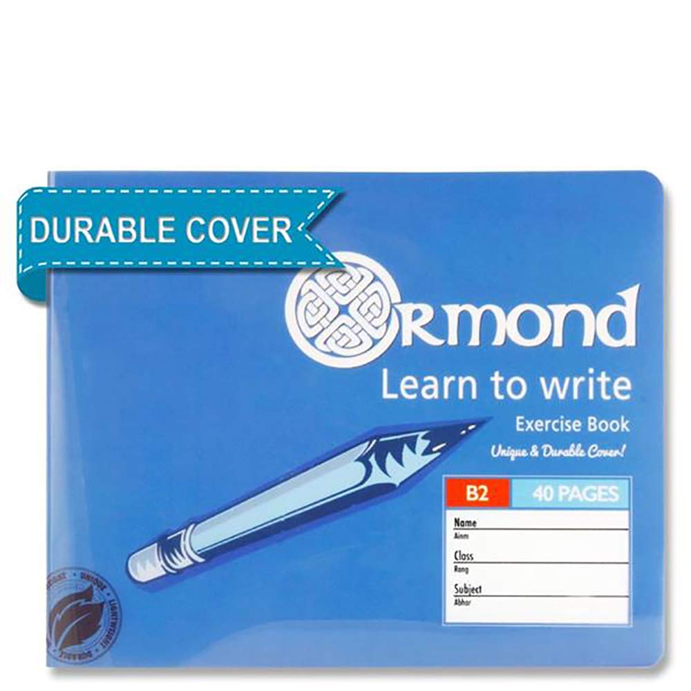 Premier Stationery Ormond 40pg Learn to Write Exercise Book. Durable, Wipe Clean Cover.
