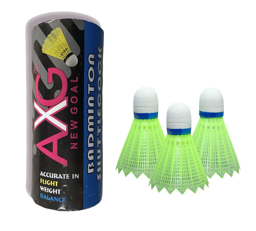 AXG NEW GOAL Basic Shuttlecock (Pack of 3) Nylon Shuttle - Green (B0BJ93D838) Amazon Price History, Amazon Price Tracker