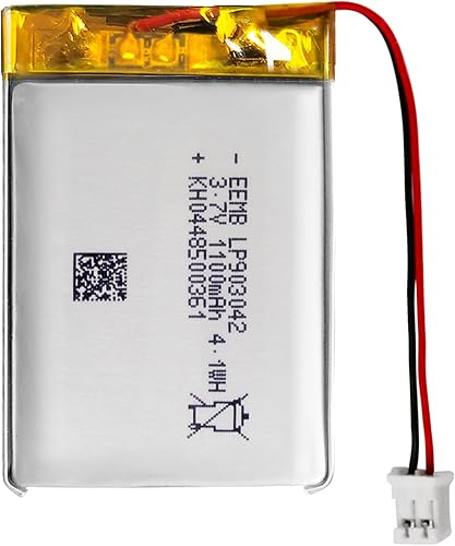 EEMB Batería de polímero de litio 3.7V 1100mAh 903042 Lipo Batería recargable con conector JST de cable para altavoz y dispositivo inalámbrico