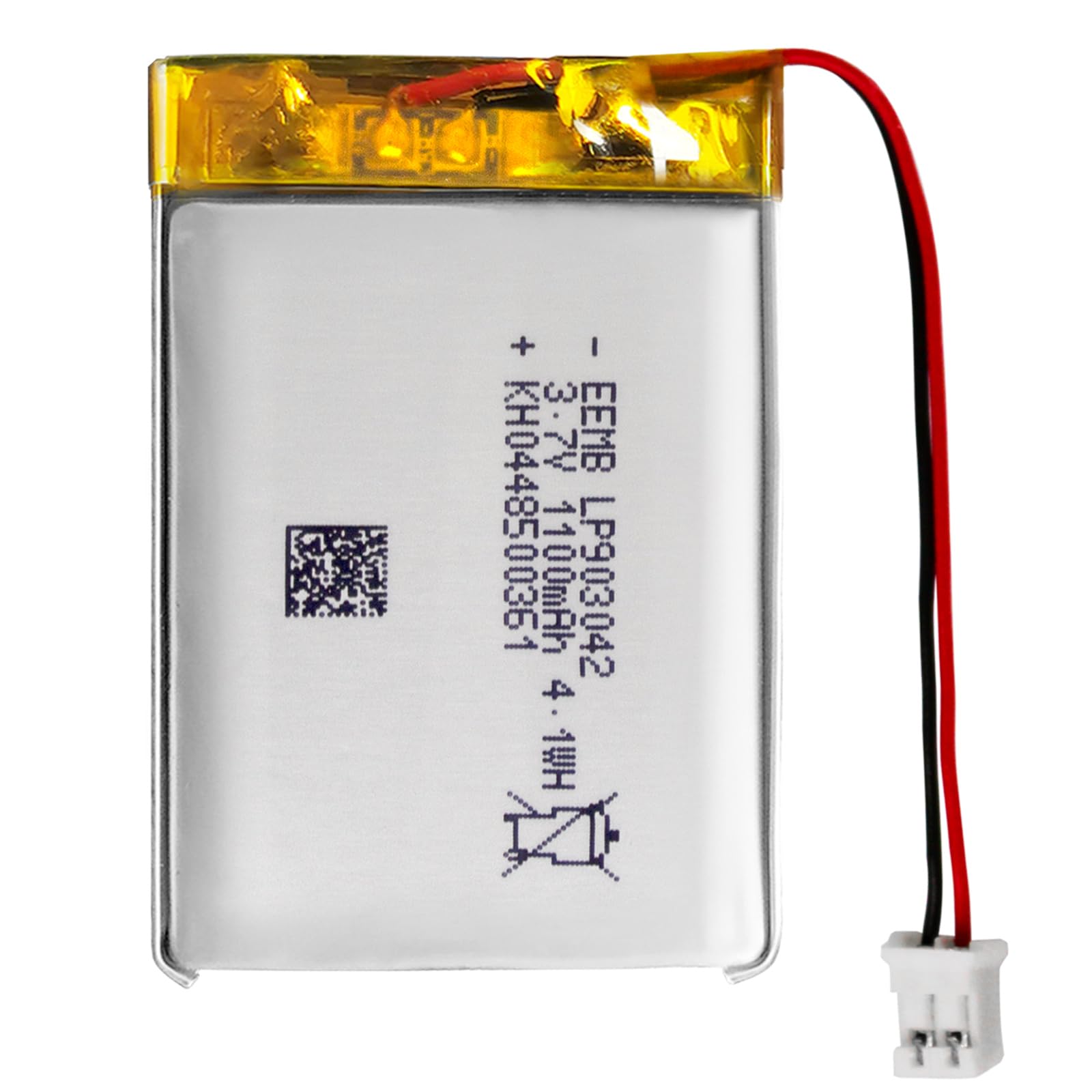 EEMB Lithium Polymer battery 3.7V 1100mAh 903042 Lipo Rechargeable Battery Pack with wire JST Connector-confirm device & connector polarity before purchase