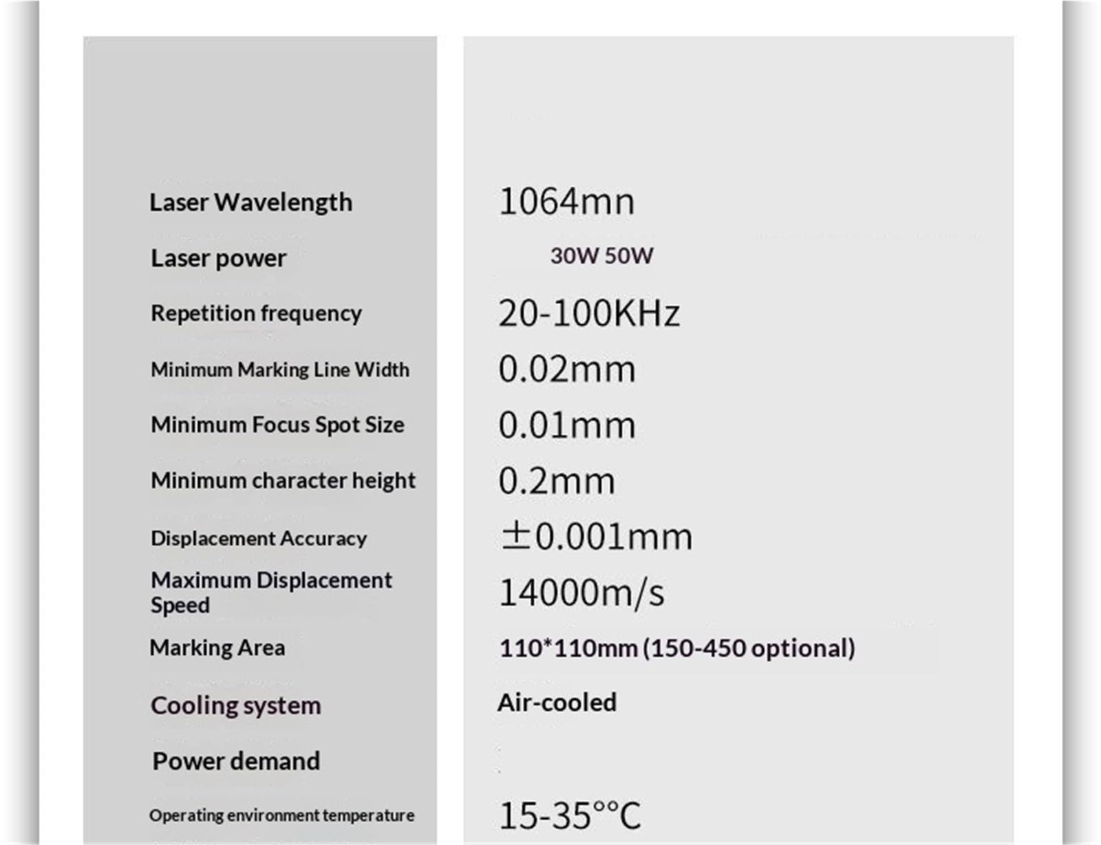 Graveur laser, Graveur De Machine Marquage Laser À Fibre 30/50W