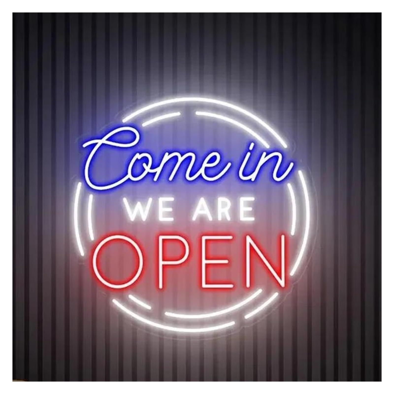 Shouxi A Sign Lamp Neon Light Come In We Re Open Business Bar Store Clubs Cafes Window Display Decor Welcome Sign 50Cm