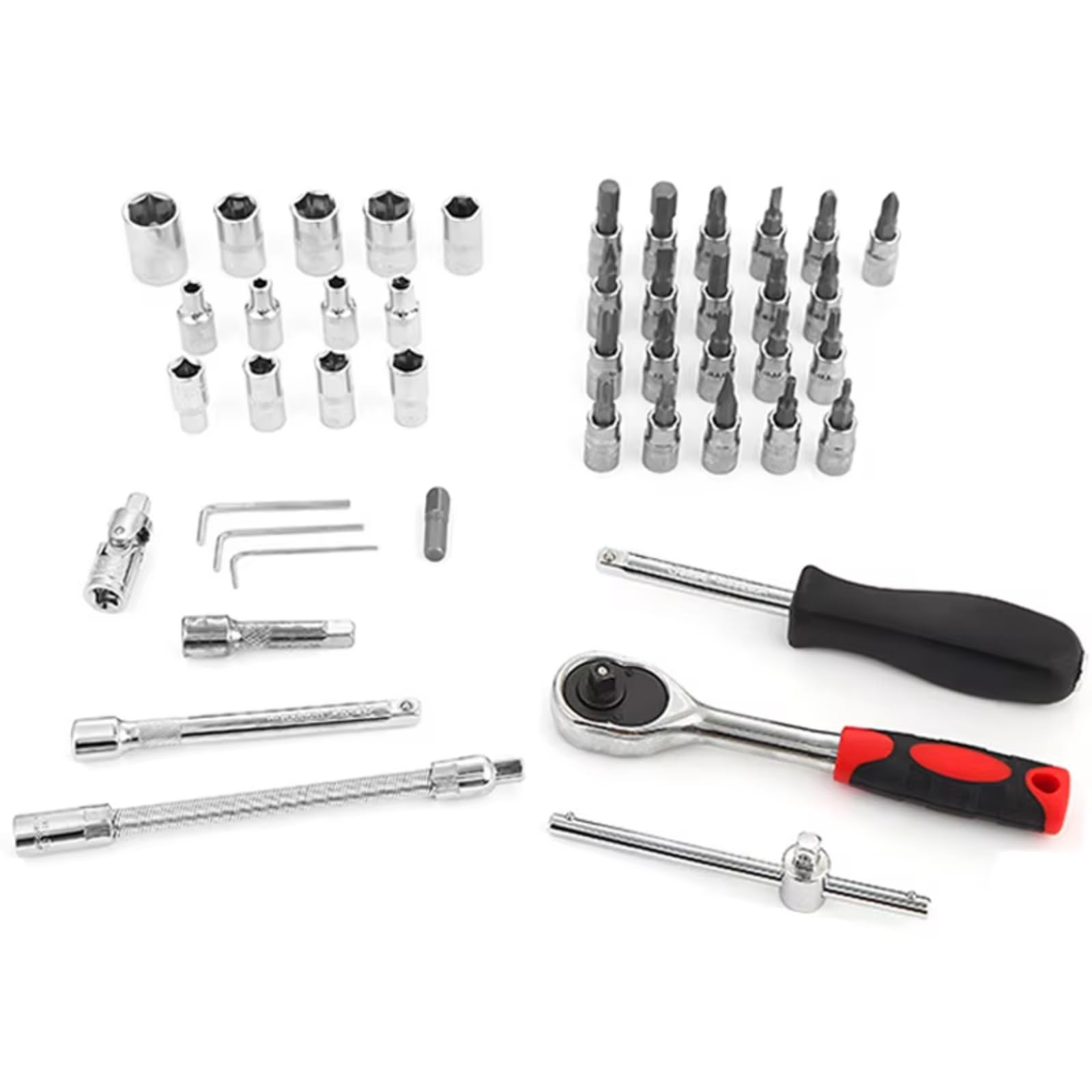 Set utensili professionali Kit Di Strumenti Di Riparazione Auto Da 46 Pezzi Combinazione Di Set Prese Per Cacciavite Con Chiave Dinamometrica A Cricchetto Per Bicicletta E Auto