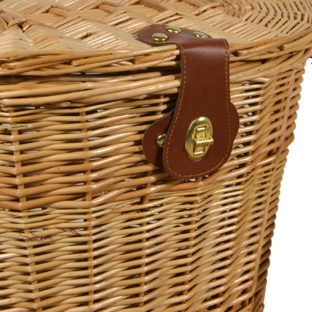 Cesto Funghi Vimini Ovale con Coperchio e Tracolla 34x25 h26 cm Oliver
