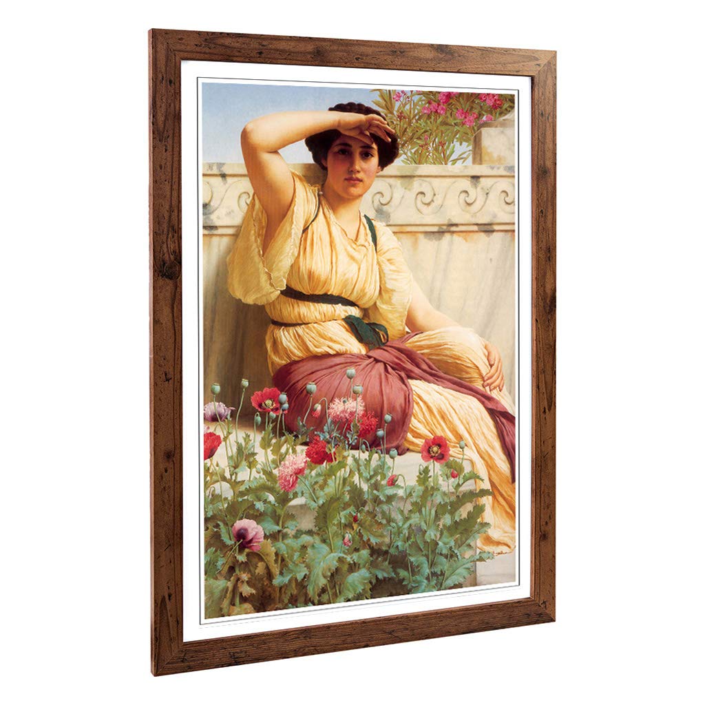 Big Box Art Framed Print of John William Godward A Tryst Design | Wall Art Picture | Home Decor for Kitchen, Living, Dining Room, Bedroom, Hallway, Office, Walnut, A2 / 24.5x18 Inch / 62x45cm