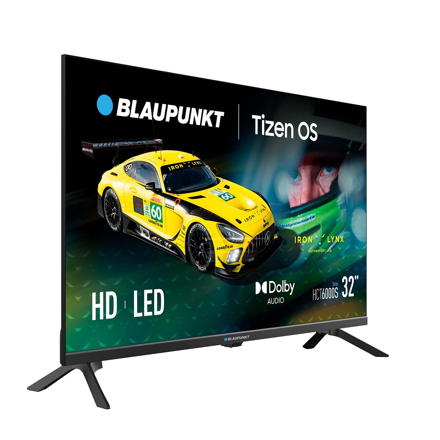 BLAUPUNKT Smart TV 32" HD LED, Tizen OS 8.0 con Wi-Fi, Bluetooth 32HCT6000S | HDMI, USB, Sintonizador DVB-C/T/T2/S2, Negro