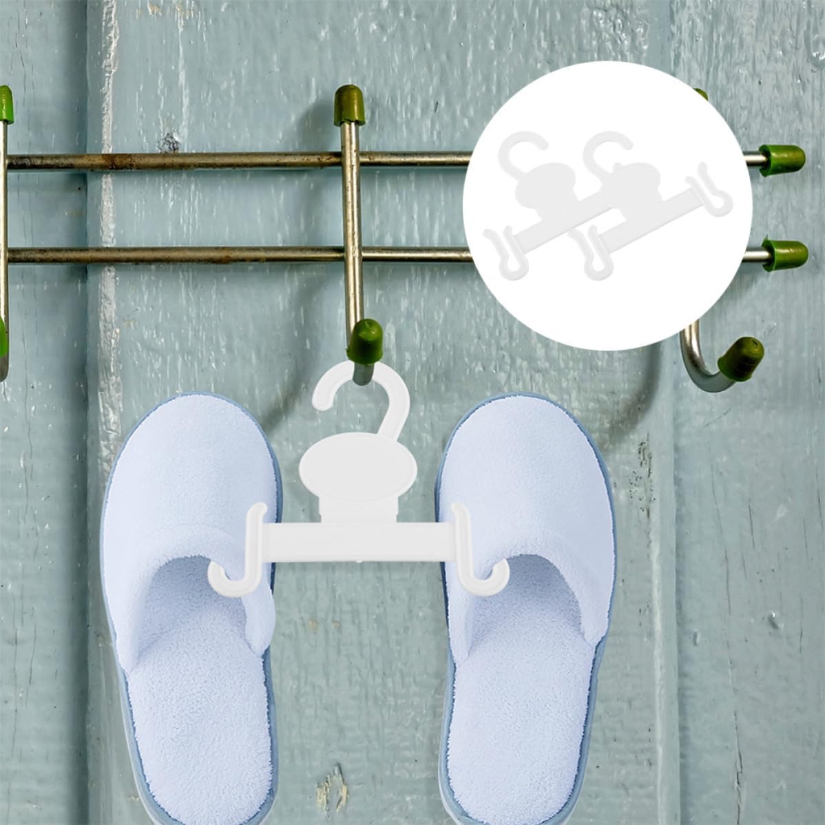 BESTYASH 10pcs Plastic Slippers Hanger Hook for Shoes Display and Drying