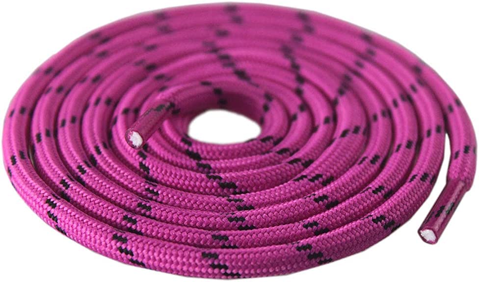 Image of Round Shoelace (2 Pair) Shoelaces for Hiking Shoes, Outdoor Walking Sneakers, Outdoor Hiking, Climbing, Basketball, Work Boot, Running, Sport Shoes