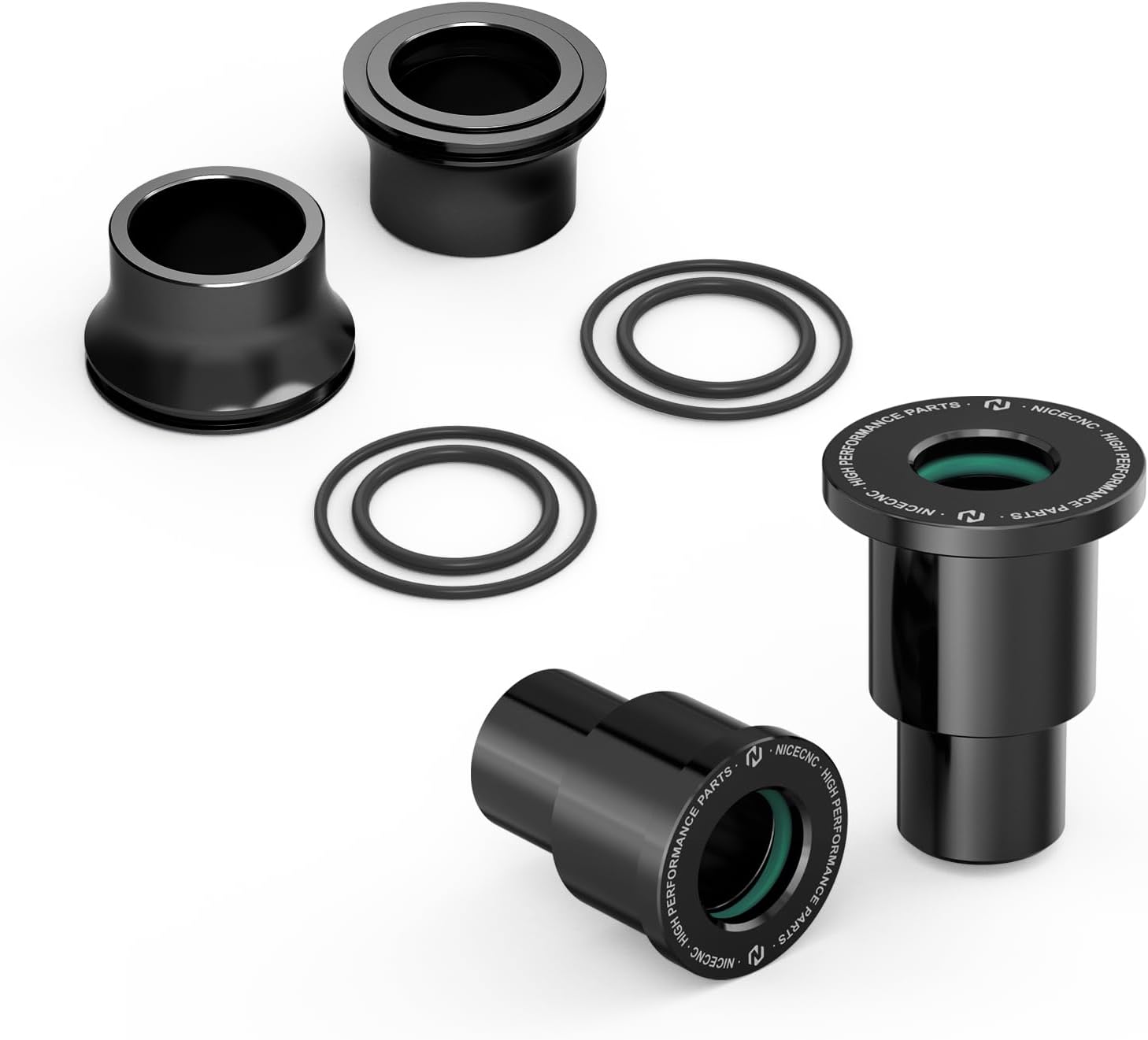 NICECNC Black Wheel Hub Motorcycle Front Rear Wheel Axle Hub Collars O-Ring Kit Compatible with Surron Light bee X/S/ L1E Compatible with Segway X160 X260, See Fitment