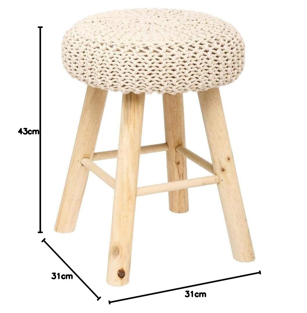Atmosphera Hocker Suzette, Beige