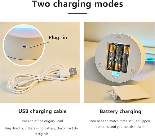 Miniatura 6 de WLWMCFXPWH Lámpara de mesa de pintura de arena movediza 3D decoración giratoria de reloj de arena de 360 lámpara de escritorio de movimiento de
