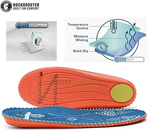 Miniatura 10 de ROCKROOSTER Soporte de arco para hombre y mujer, antifatiga, cómoda plantilla acolchada para aliviar el dolor en el talón, calzado de repuesto