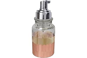 nu steel Copper Glass Refillable Foaming Hand Soap Dispenser Pump Bottle for...