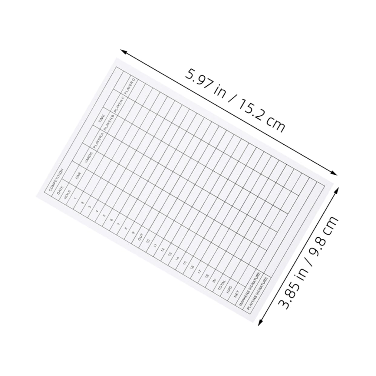 OSOLADY 40Pcs Golf Score Durable Coated Paper Scorecards for Accurate Scorekeeping Any Weather Stylish Portable Golf Accessories for Enthusiasts