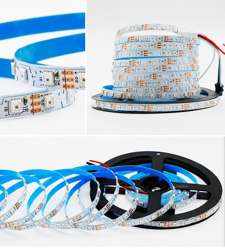 Cinta LED Multicolor WS2812 5V 5M 60 leds/m miniatura 5