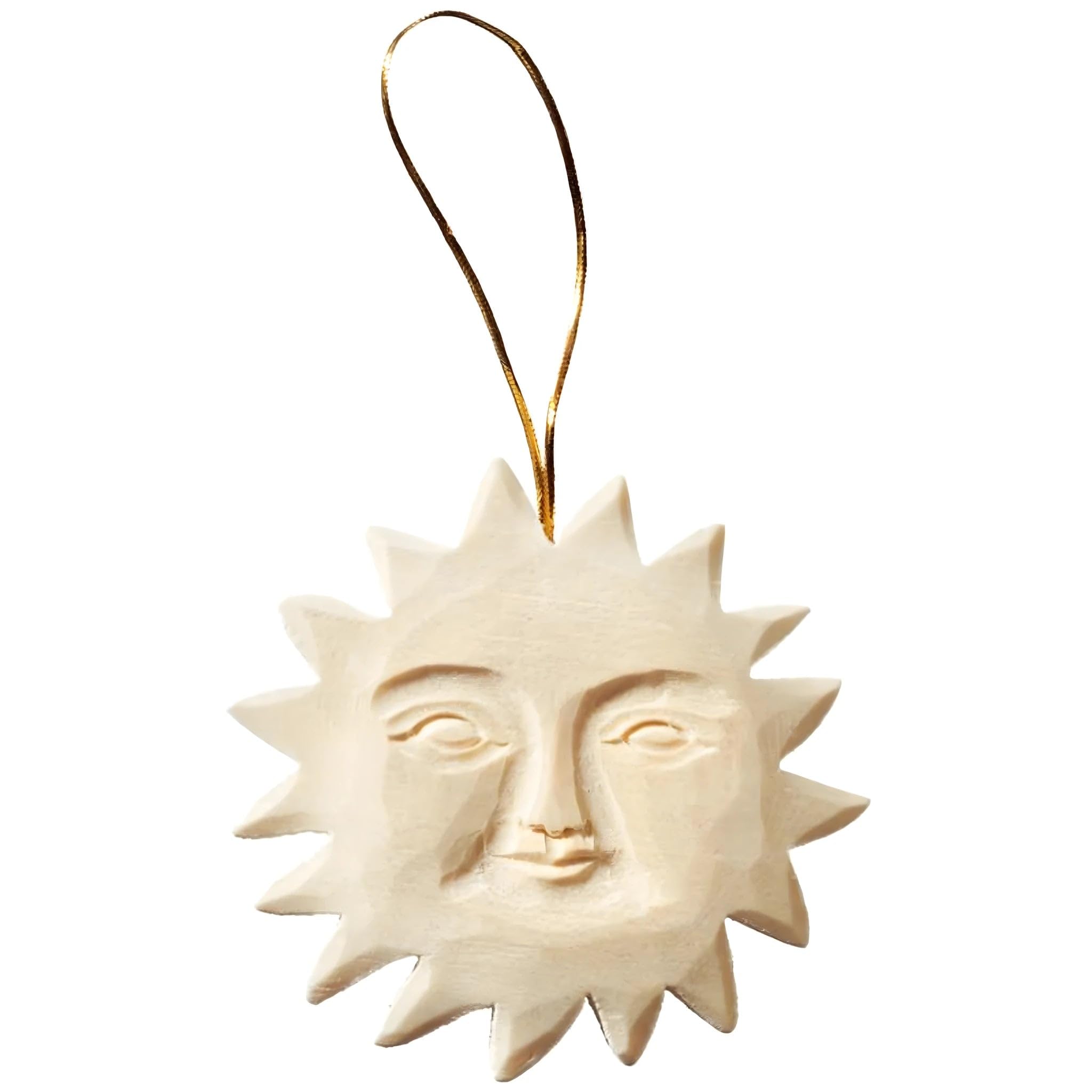 Dolfi | Linden Wood Sun for Hanging on Christmas Tree 10 cm | Natural Wood in Val Gardena | Nativity Figure