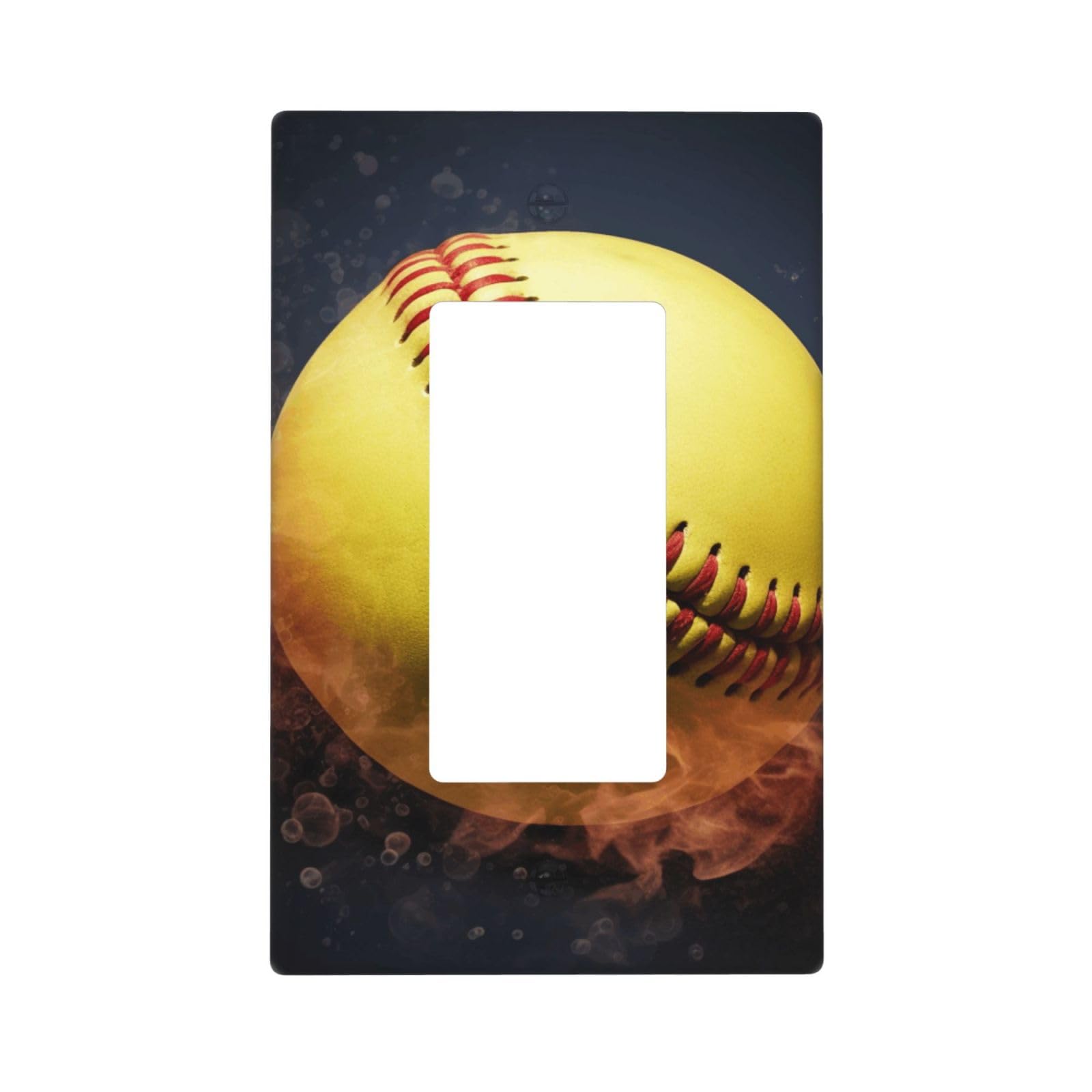 Decorator Wall Plate 1 Gang Light Switch Covers Decorator Receptacle Outlet Covers Softball Wall Plates for Electrical Outlets Plug Cover Single Rocker Switch Plates