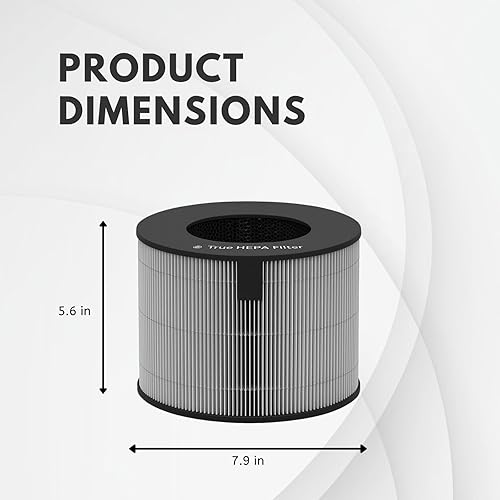 Miniatura 2 de Nispira AeroTower U9CV2B U9CS1C U9CV1C - Filtro de repuesto para purificador de aire LG PuriCare PFSPTC01 (no para el modelo 360 AS560DWR0) Carbón