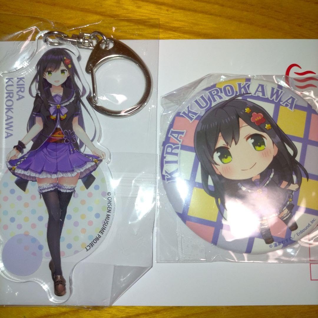 Amazon.co.jp: 温泉むすめ 黒川姫楽 アクリルキーホルダー 立ち絵 缶