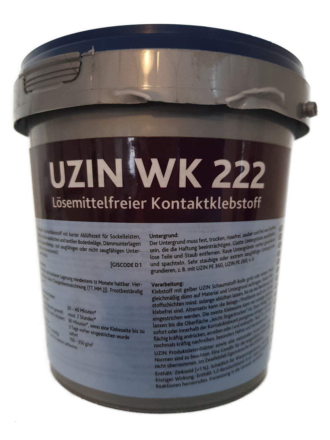 UZIN Kontaktklebstoff 1kg Lösemittelfreier Neopren-Klebstoff Wasserbasis