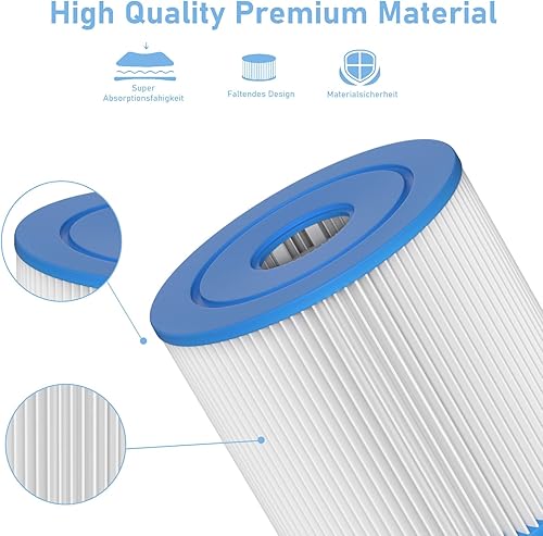 Miniatura 4 de Cartucho de filtro de piscina tipo I de repuesto 58093 compatible con bombas de filtro Summer Waves de 300330 galonesh, cartucho de filtro de