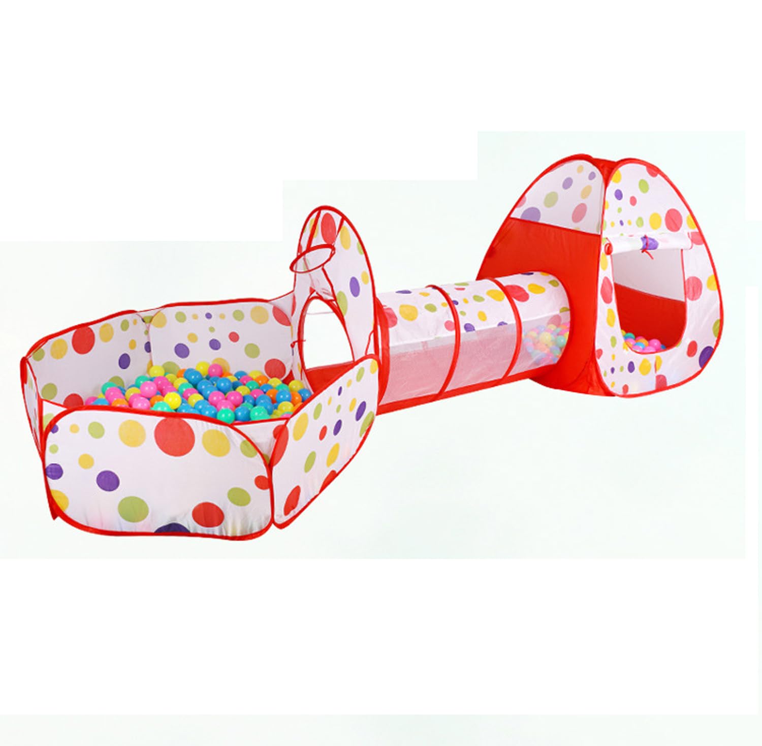 Nyganmelloz Kids Ball Pits Tent 3 in 1 Combo Play Tent with Crawl Play Tunnel Kids Toy Tents Children Folding Play House Portable Outdoor Indoor Toy Tent Princess Prince Castle Cubby Play hut Gifts