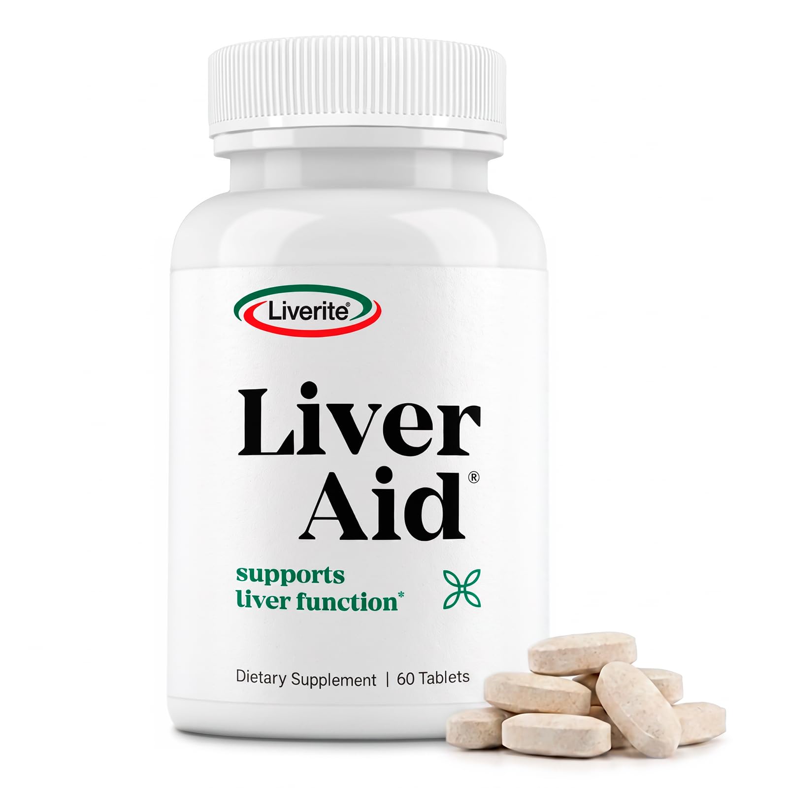 LIVERITE Liver Aid - Liver Support Supplement - 60 Tablets 60 Count (Pack of 1)