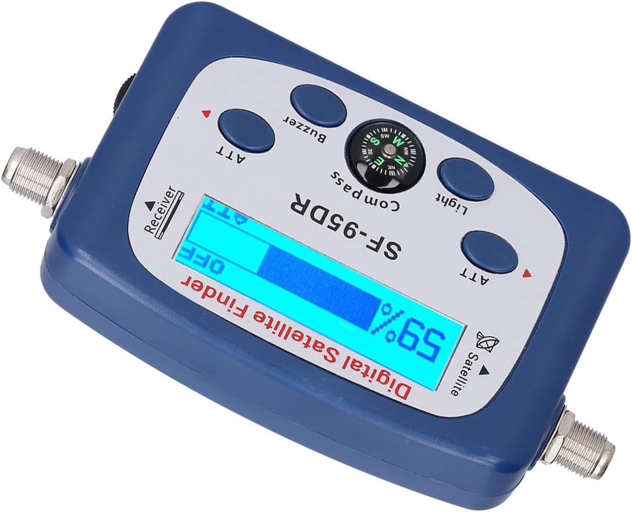 Angled view of the Eujgoov SF-95DR showing coaxial cable connections