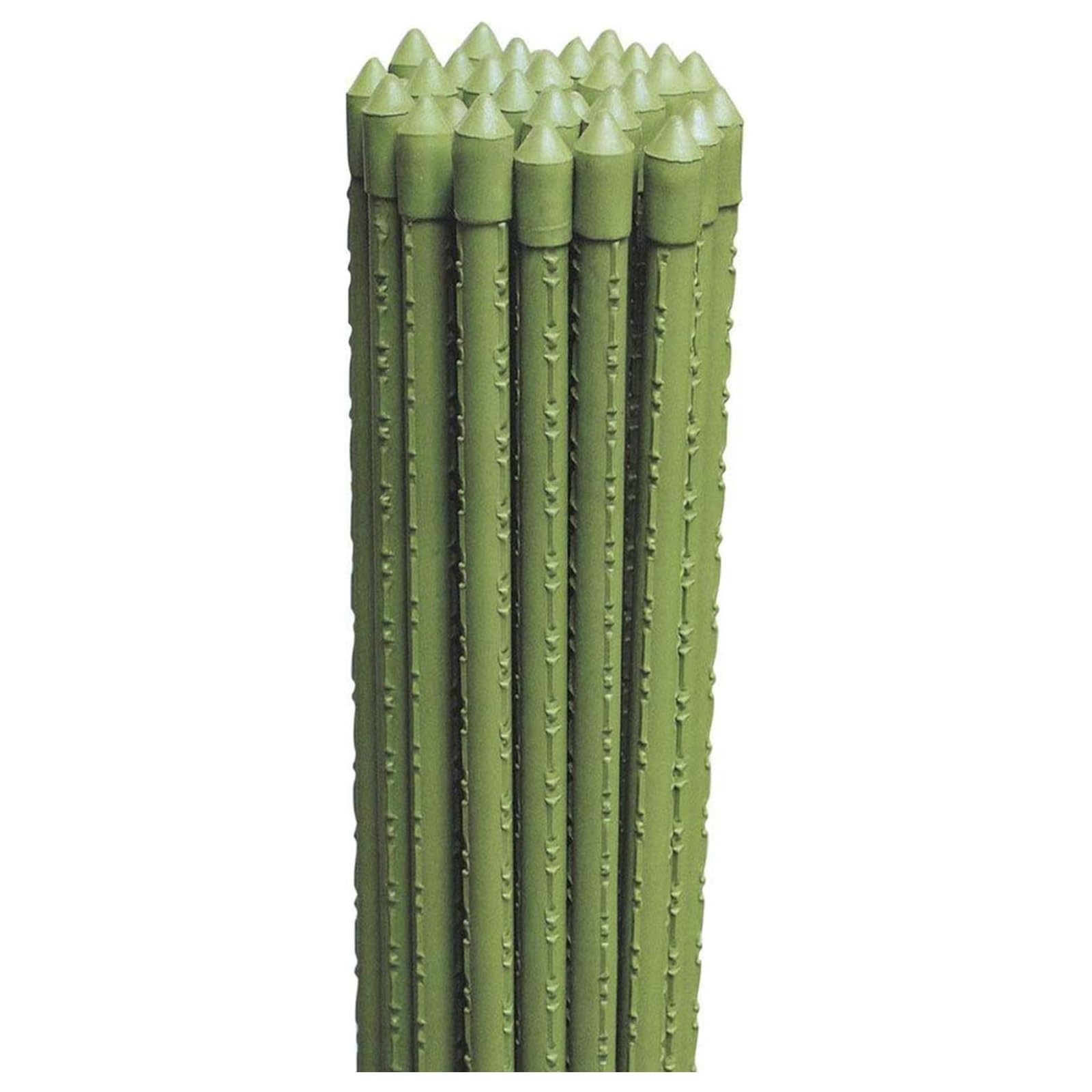 25PZ Cannette in Metallo Plasticato ø16 mm h. mt 2,10 Tutore in Metallo Rivestito in Plastica, Canne Reggi Piante a Superficie Zigrinata Idelae per Orti, Serre, Vivai, Giardini Ancoraggio