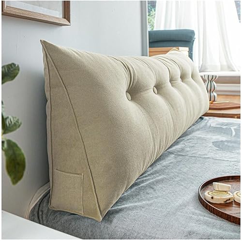Almohada de lectura triangular para camasofá, almohada grande para cabecero, cojín de cojín de cojín de cojín grande para sofá cama, respaldo de