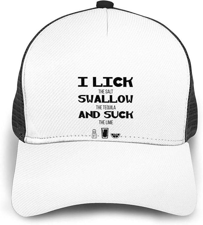 I Lick The Salt Swallow Hats for Men Women Fashionable Baseball Cap Funny Adjustable Dad Hat