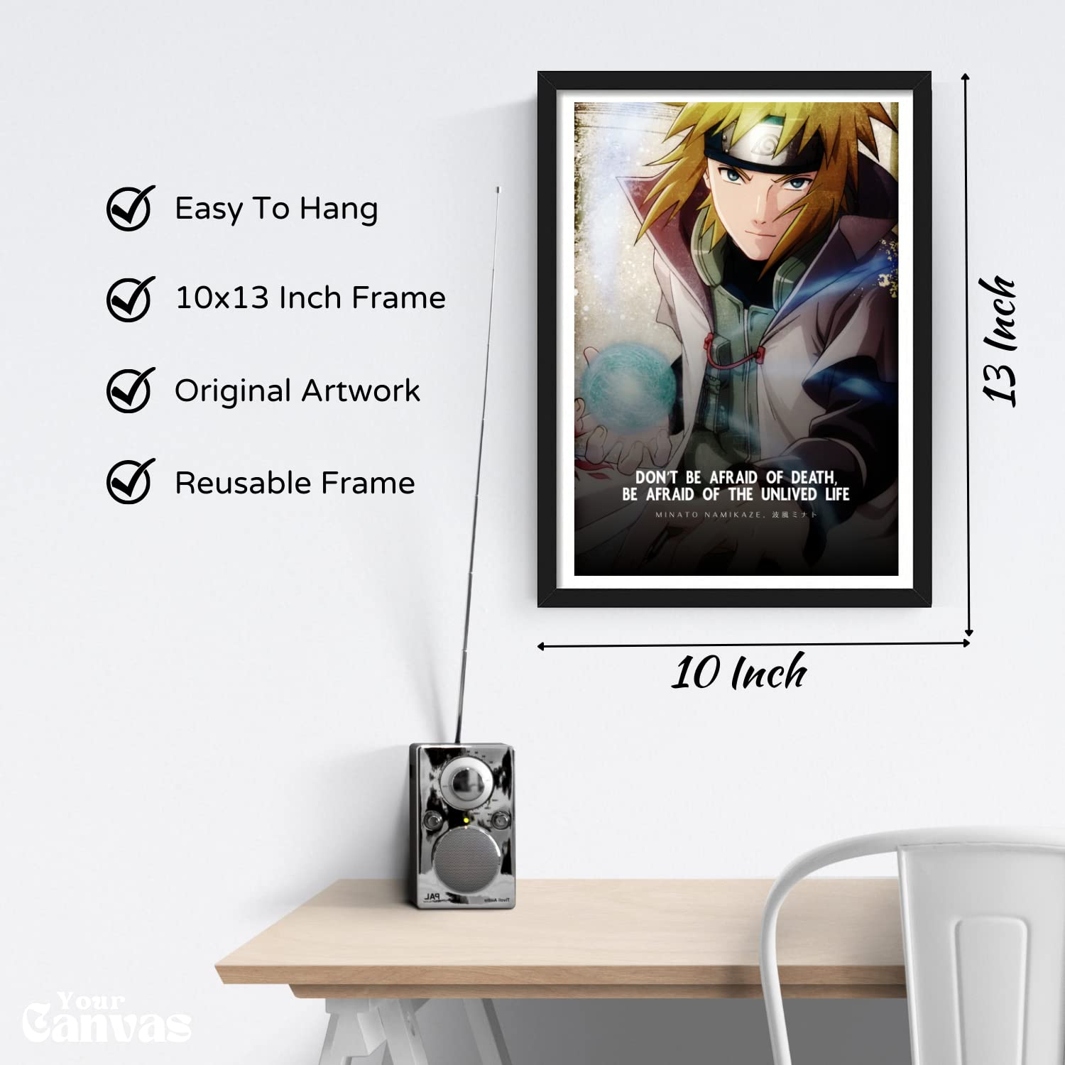 Naruto Shippuden Framed Poster - Minato Namikaze Art -3