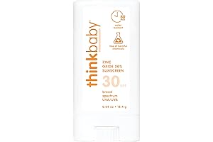 Thinkbaby SPF 30 Sunscreen Stick – Safe, Natural, Water Resistant Sun Cream...