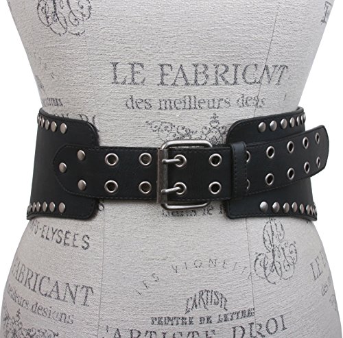 Ladies Wide Nail Head Studded Fashion Belt2