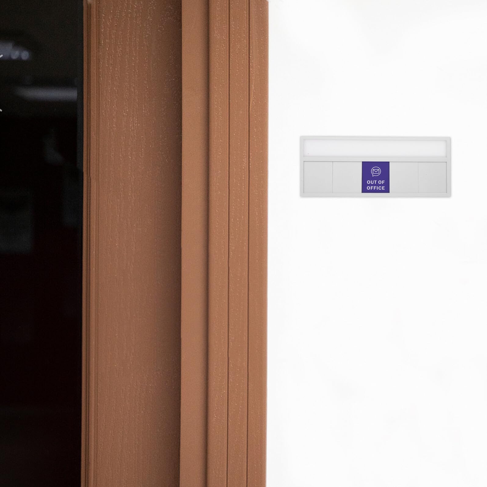 Privacy Slider Sign for Office Door Do Not Disturb Please Knock In Meeting Office Working Remotely Easy Mount Acrylic Door Indicator for Conference Rooms