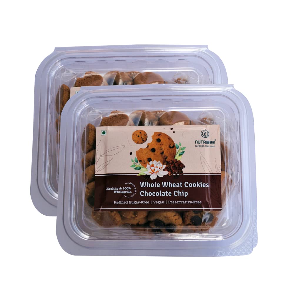 100% Whole Wheat Chocolate Chip Cookies | Refined Sugar-Free | Eggless | No Maida | No Preservatives | Fibre Rich (360) (B09JWPQH8T) Amazon Price History, Amazon Price Tracker