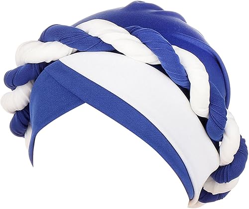 Sombrero de trenza de cuentas para mujer musulmana con volantes envoltura de cáncer gorro de dormir con forro de satén gorro divertido