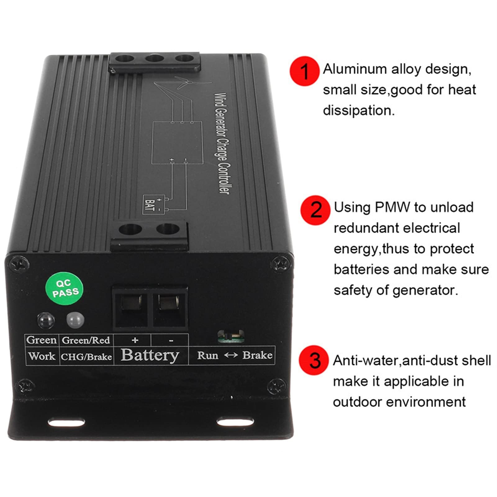 4. 8V 1000 W. Generator wiatru z kontrolerą ładowania do bezpłatnego generatora nowych energii turbiny wiatrowej(Without controller)