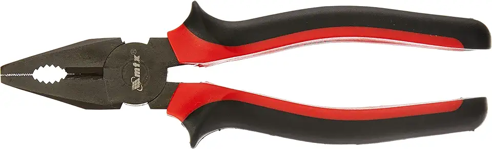 MTX Alicate Universal Nickel 8" (200 mm) Black Nickel, Alicate Multifuncional em Aço Niquelado com Cabo de Dupla Injeção