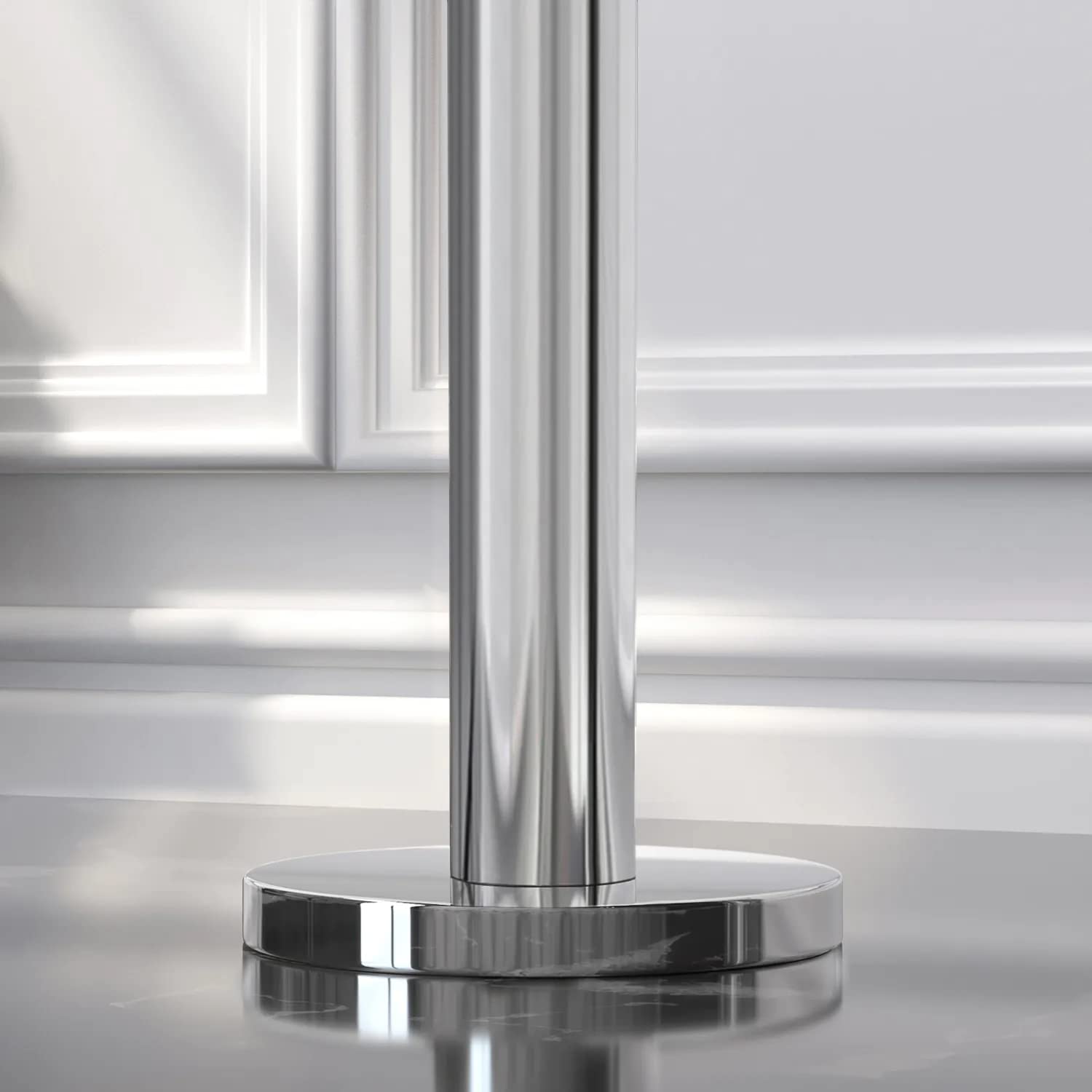 Milan | Esstischgestell | Schwarz | Fuß: Ø 18 cm | Säule: 7,6 x 72 cm | Bodenmontage | Bodenplatte: Ø18cm | Rohr: Ø7,6cm | Gesamthöhe: 72cm | max: Ø80cm Tischplatte