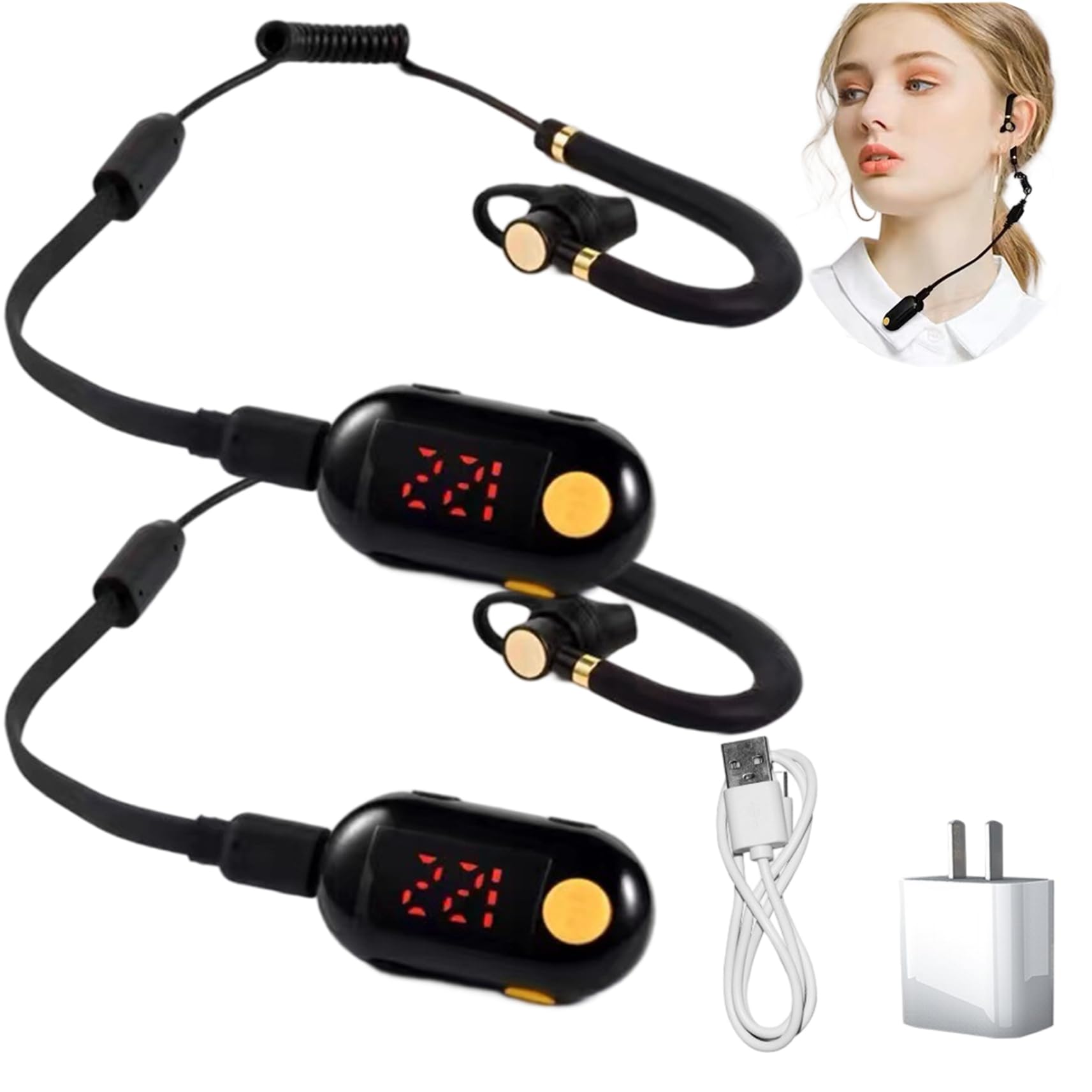Mini Walkie Talkie, 2 PCS Mini Walkie Talkies, Transceptor Portable FM Pequeños Talkies para restaurantes, supermercados, Hospital, Turismo, Impermeable