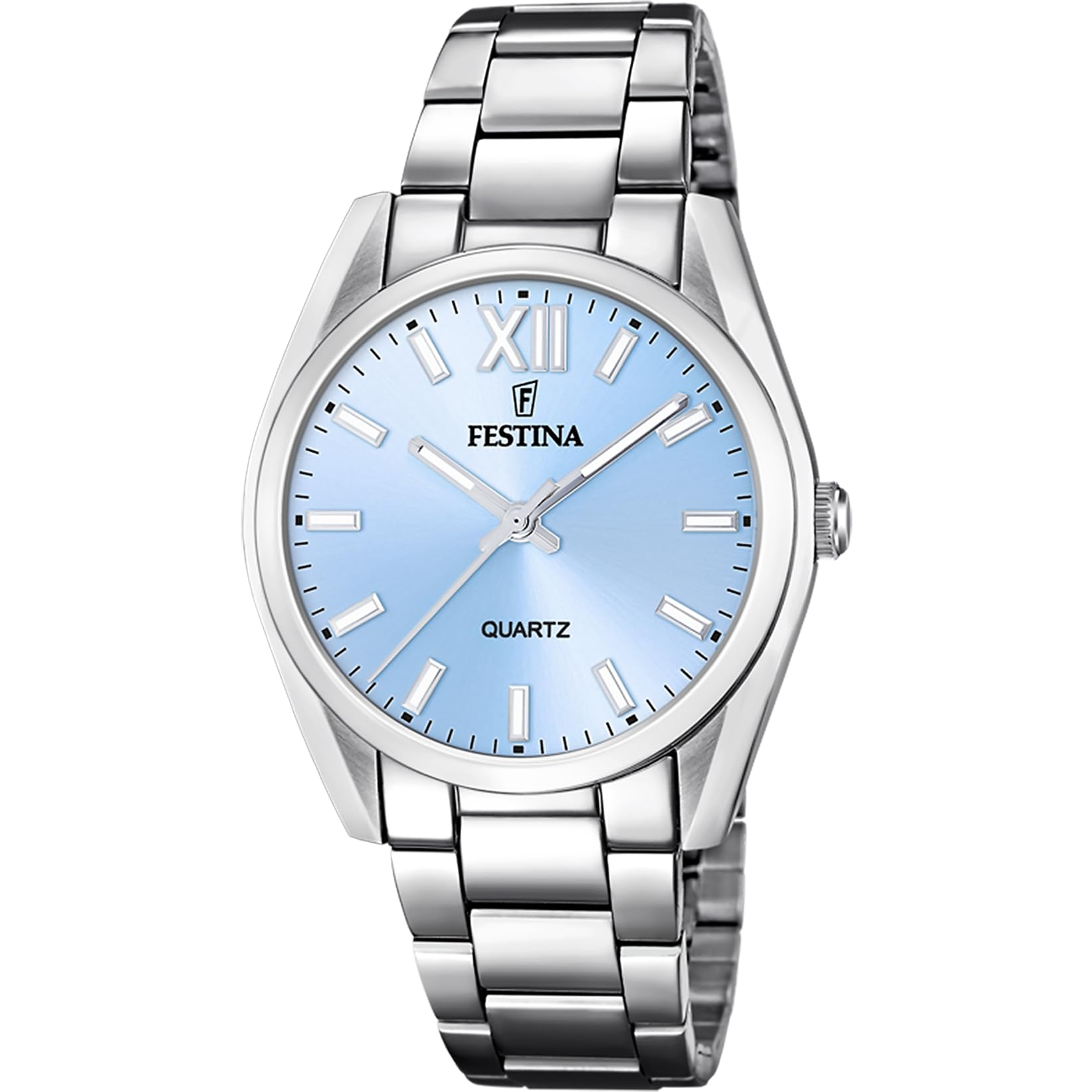Festina Damen Uhr Analog Edelstahl 316L - Quarzwerk - Mineralglas hochresistent - 5 ATM wasserdicht F20622 - Boyfriend Collection